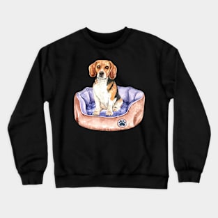 Beagle on his Bed Crewneck Sweatshirt